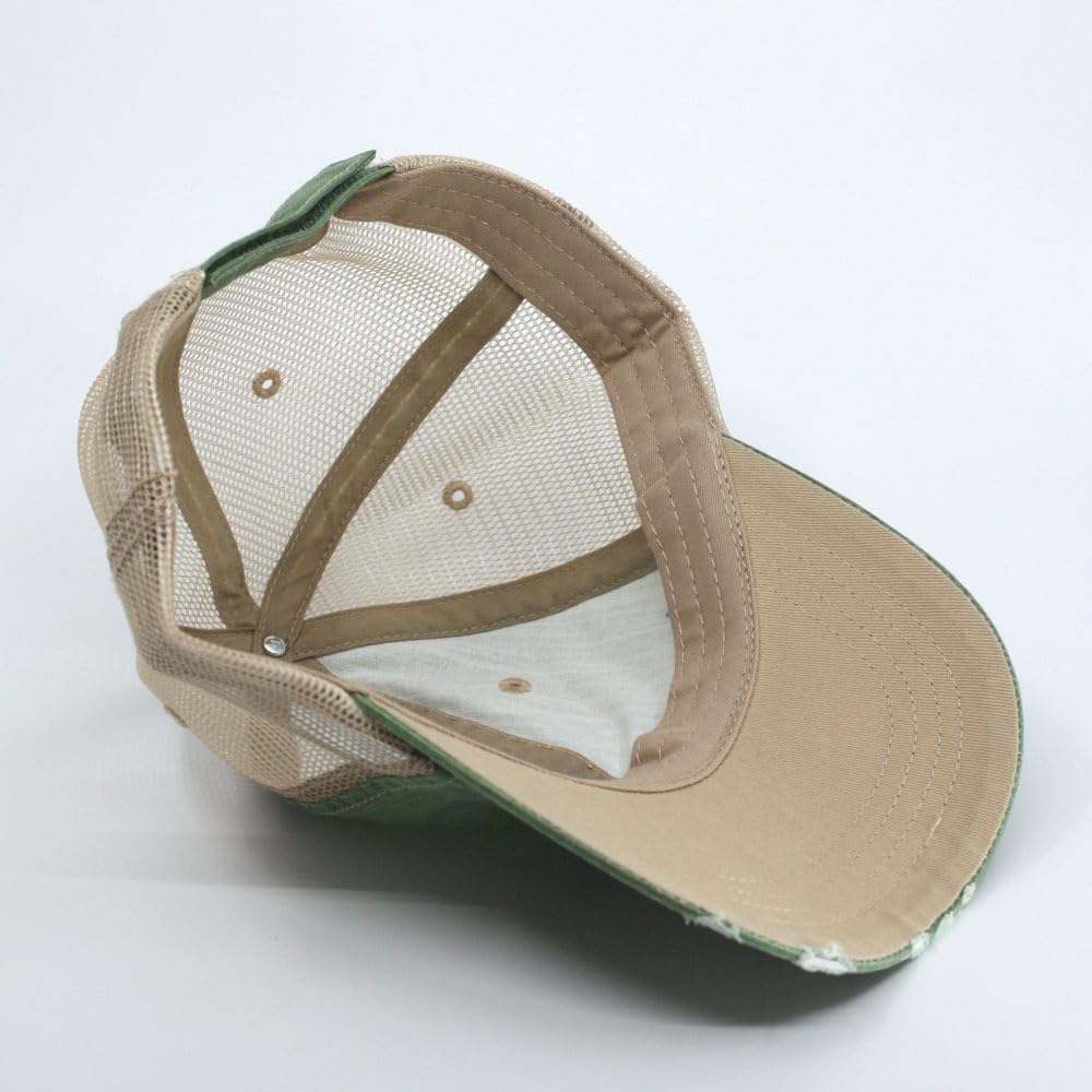 The Vintage Year ウォッシュドコットン アンストラクチャードソフトメッシュ 調節可能 トラッカーベースボールキャップ