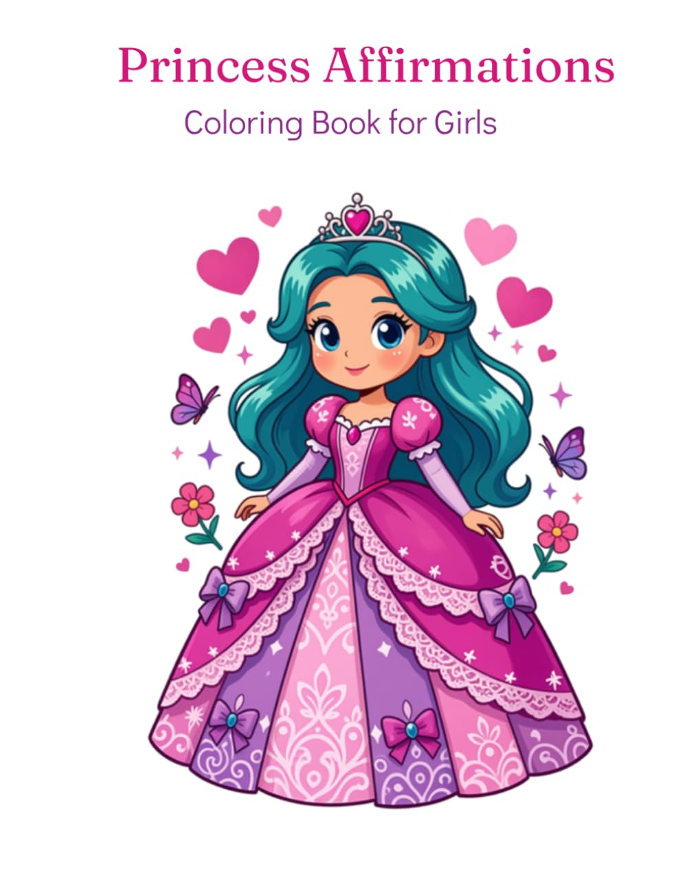 Princess Affirmations Coloring Book For Girls