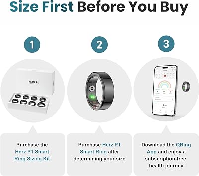 Herz P1 Smart Ring Sizing Kit - Try on Any Herz Ring Size Before Buying for the Perfect Size