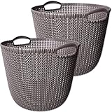 Der Mokka farbene Wäschebehälter fasst 30 Liter und sorgt auf Grund seiner Struktur und Optik für ein wohnliches Ambiente.