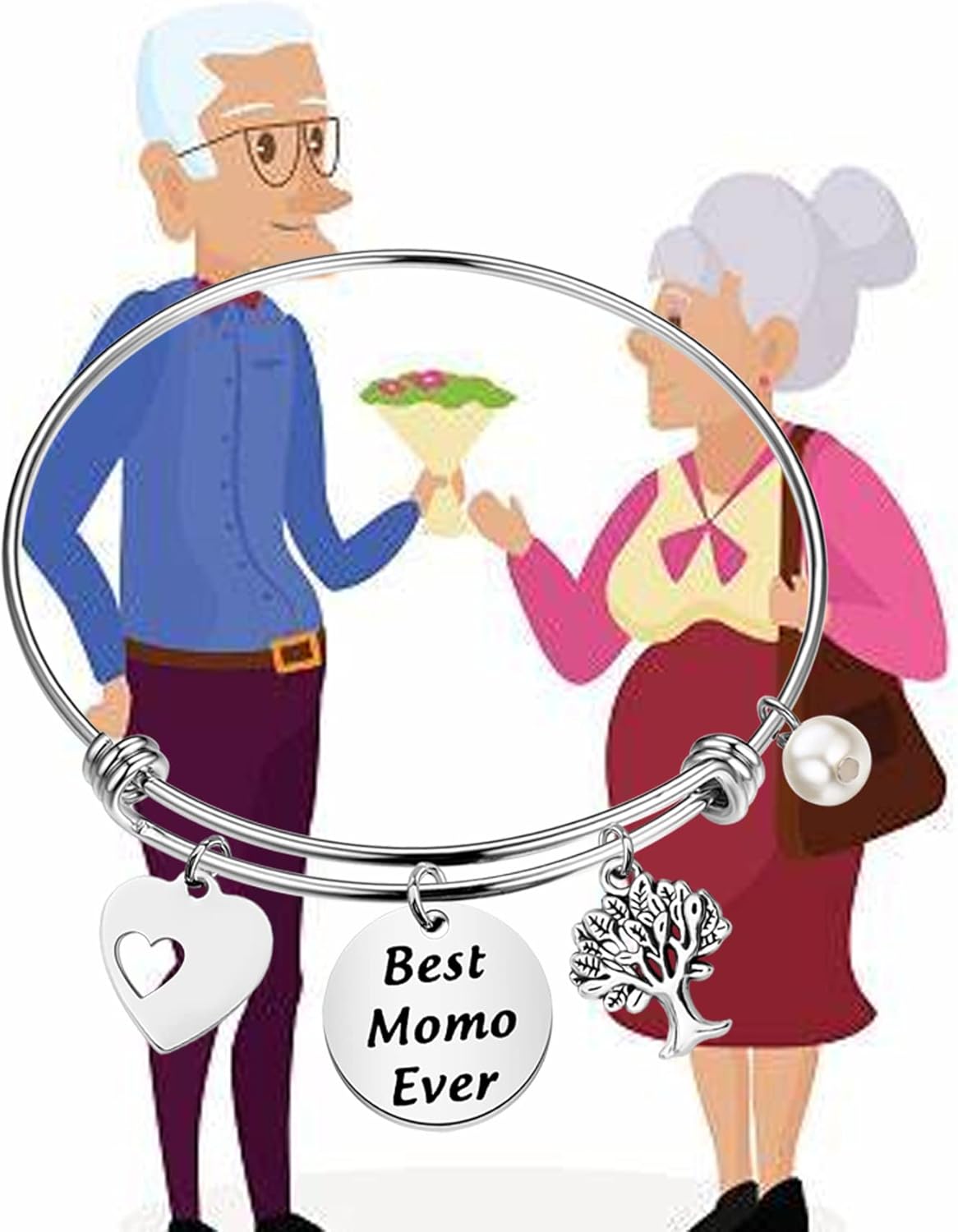 Miniatura 6 de BEKECH Momo - Pulsera para el día de la madre Momo Mimi Nana regalo para Momo Mimi Nana