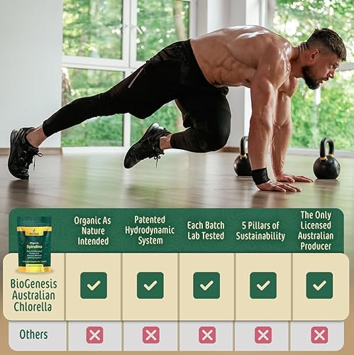 Miniatura 6 de Biogenesis Mini tabletas de espirulina orgánica, 300 unidades (200 mg)  Algas azul-verdes cultivadas en Australia  Ricas en ficocianina, clorofila y