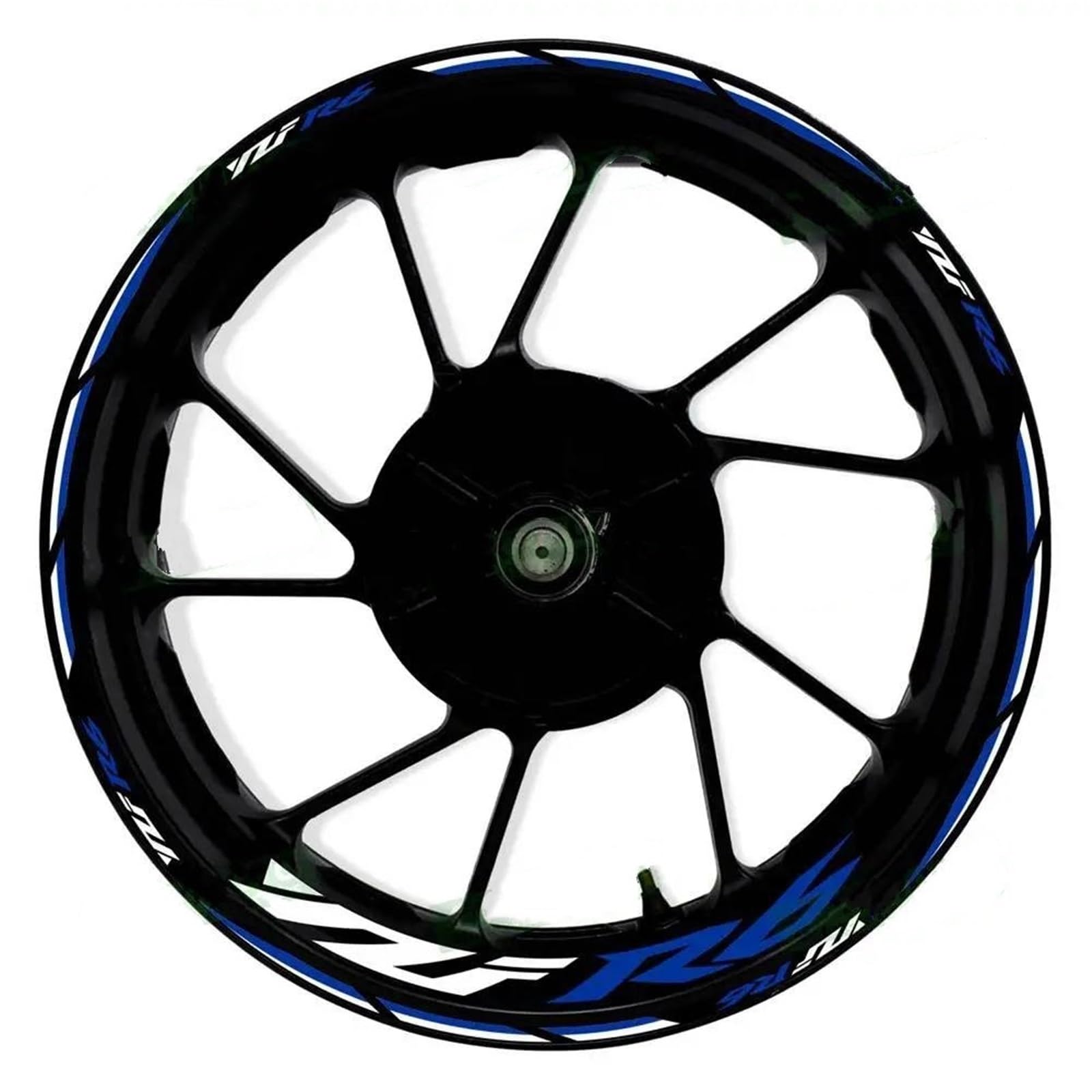 Reifenaufkleber-Set Felgenaufkleber Für Yamaha YZFR6 YZF R6 YZF-R6 17 Zoll Felgenstreifen, Aufkleber, Reflektierende, Komplettset Motorrad Dekor Felgenaufkleber(Farbe 9)