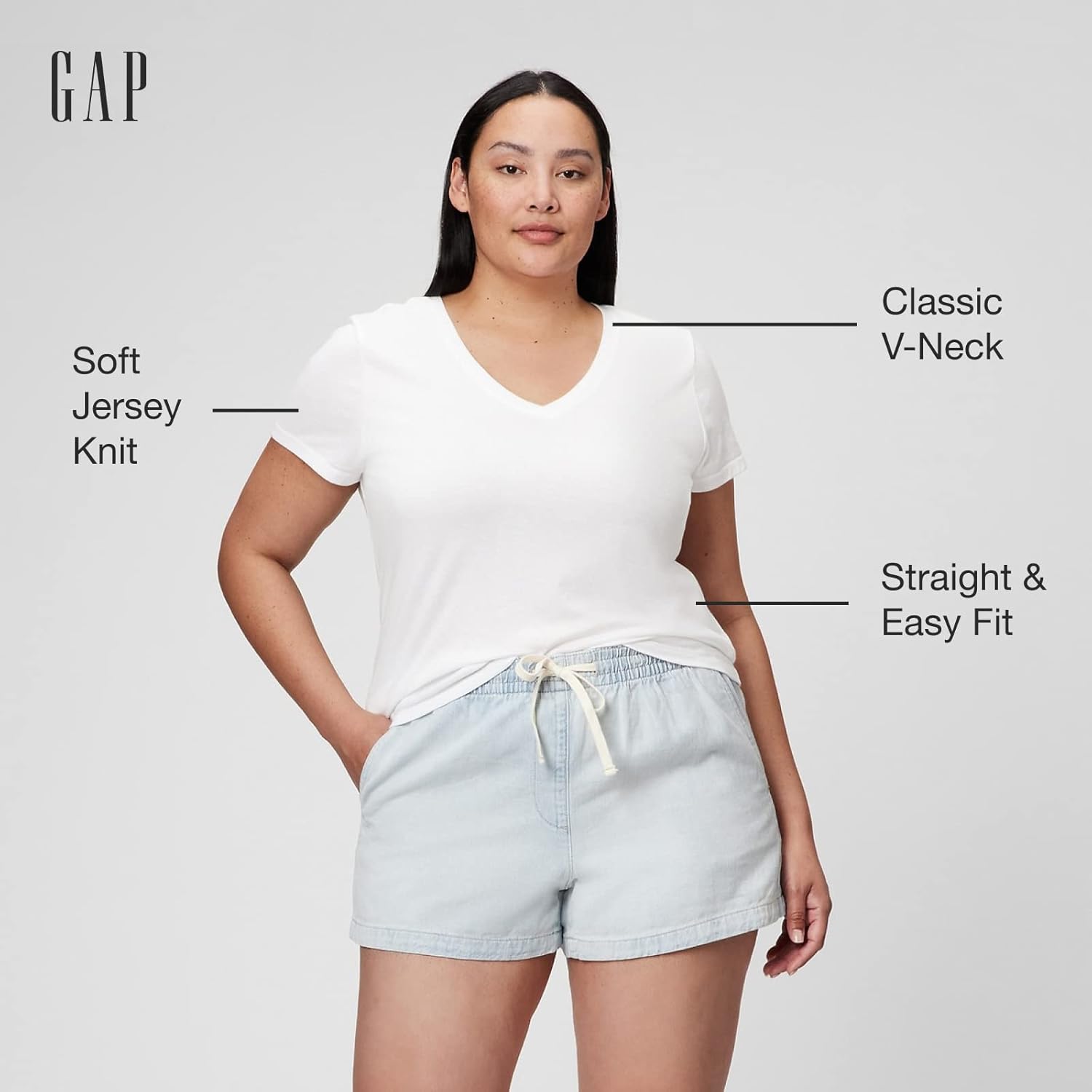 Gap Womens 2-Pack Favorite V-Neck Tee T-Shirt - Image 3