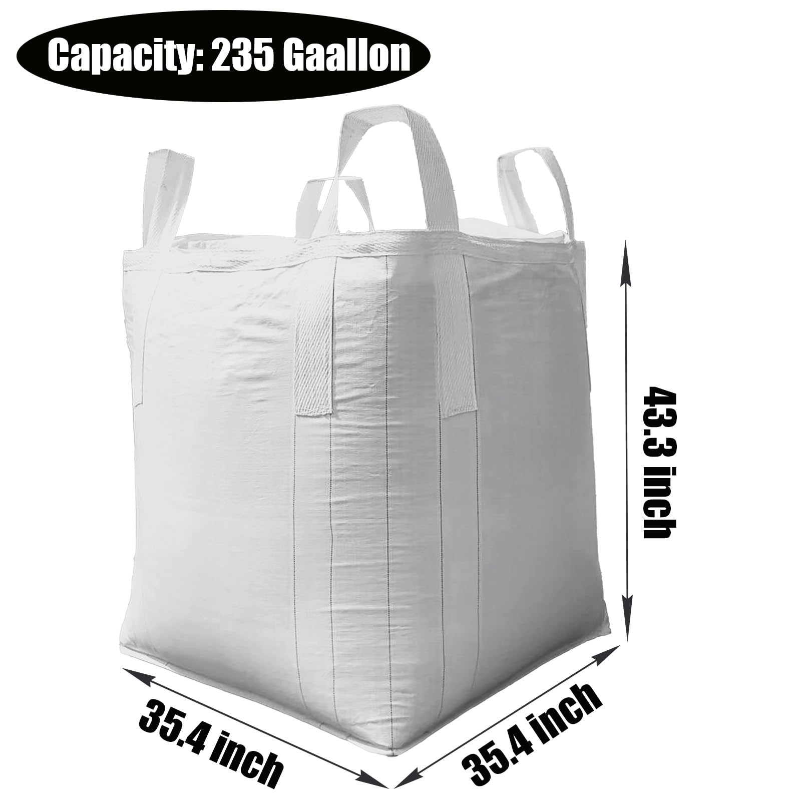 Amazon.com: 1 Pack ewori FIBC Jumbo Bulk Bag Diamond One Ton Bag