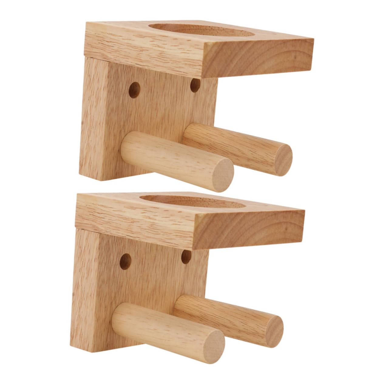 BRIGHTFUFU Baseball Bat Wall Mount Holder Solid Wood Bat Racks Display Support Rack