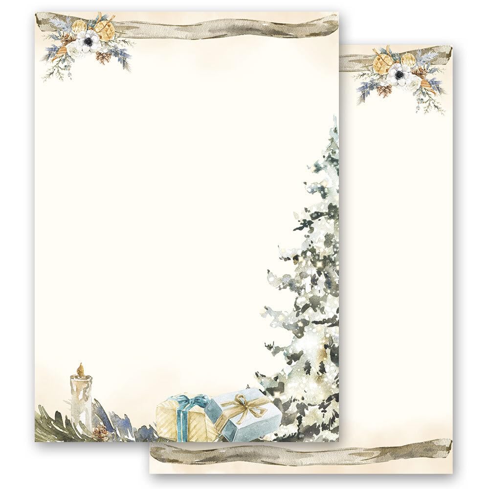 Motif Letter Paper! Christmas Festive Christmas Tree Christmas Paper 250 Sheets DIN A4