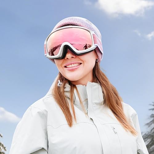 Miniatura 57 de Findway - Gafas de esquí para usar sobre anteojos, para nieve y snowboard, para hombre, mujer y jóvenes, 100 % protección contra rayos ultravioleta