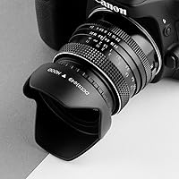 Vista 5 de Parasol universal con diseño de flor de tulipán de 2.638 in, con tapa central de lente para cámara Canon Nikon Sony Pentax Olympus Fuji