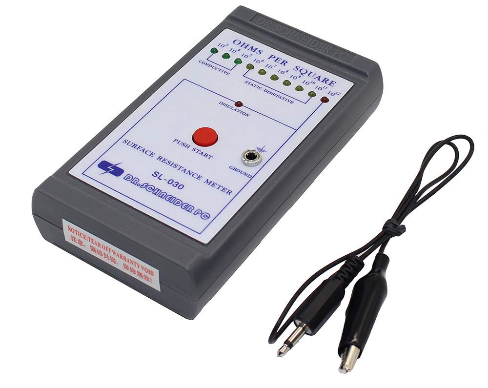 Jieotwice Handheld Surface Resistance Tester, Anti-Static Tester Impedance Meter SL-030