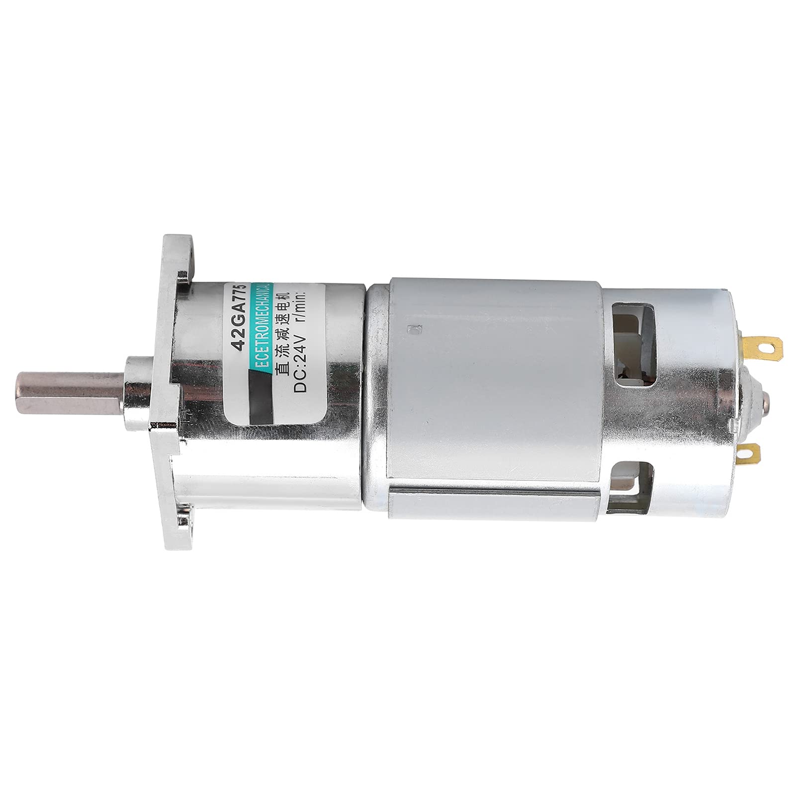 Motorreductor de corriente continua de baja velocidad 24 V XD - 42GA755, micromotor de imán permanente con engranajes totalmente metálicos, rotación reversible en sentido horario y (10 rpm/min)