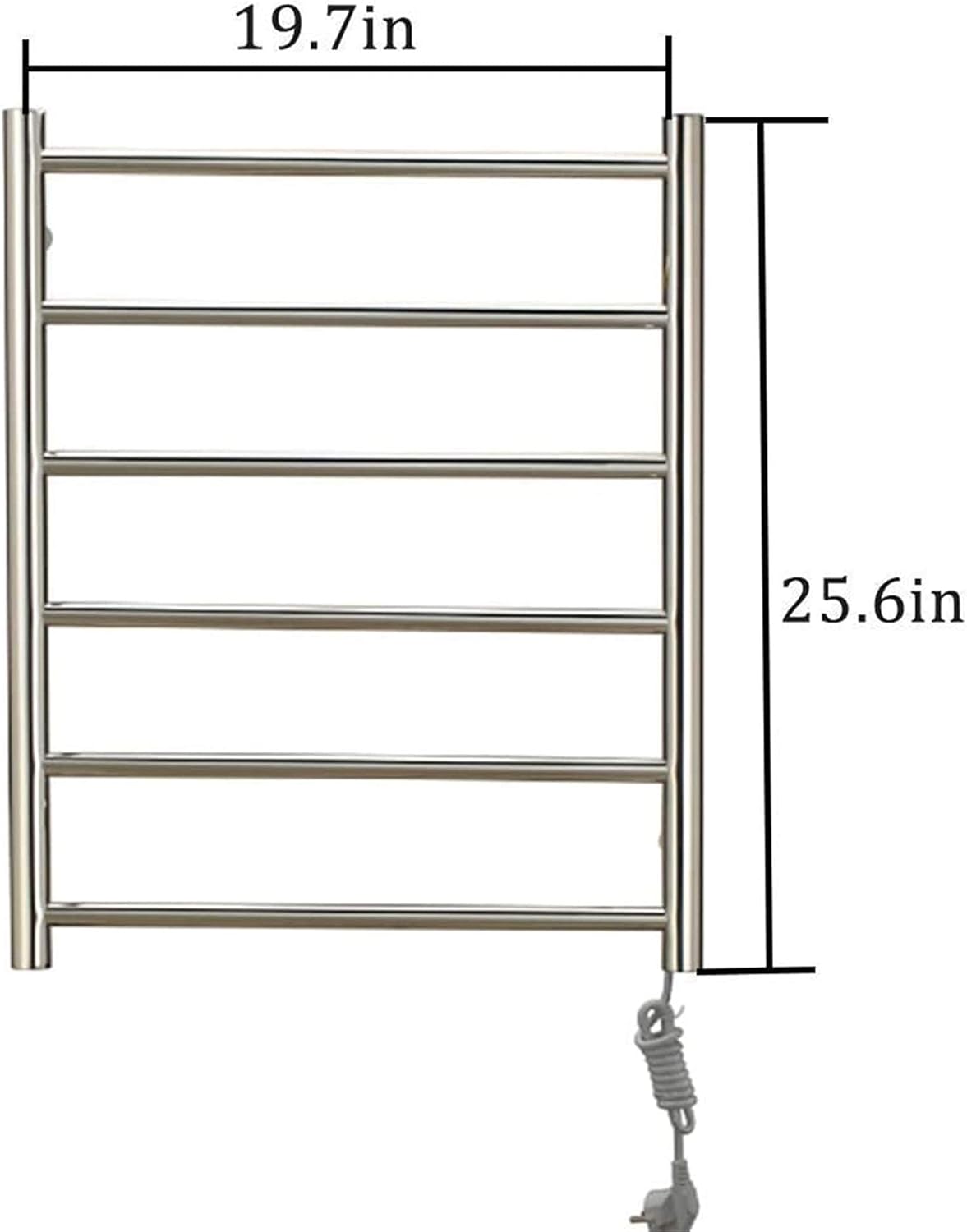 Heated Towel Rail Rails Wall Mounted Towel Warmer Bathroom Electric Towel Rack Luxurious Thermoelectric Stainless Steel Towel Heater Keep Bathroom and Towel Dry (Color : Hardwir
