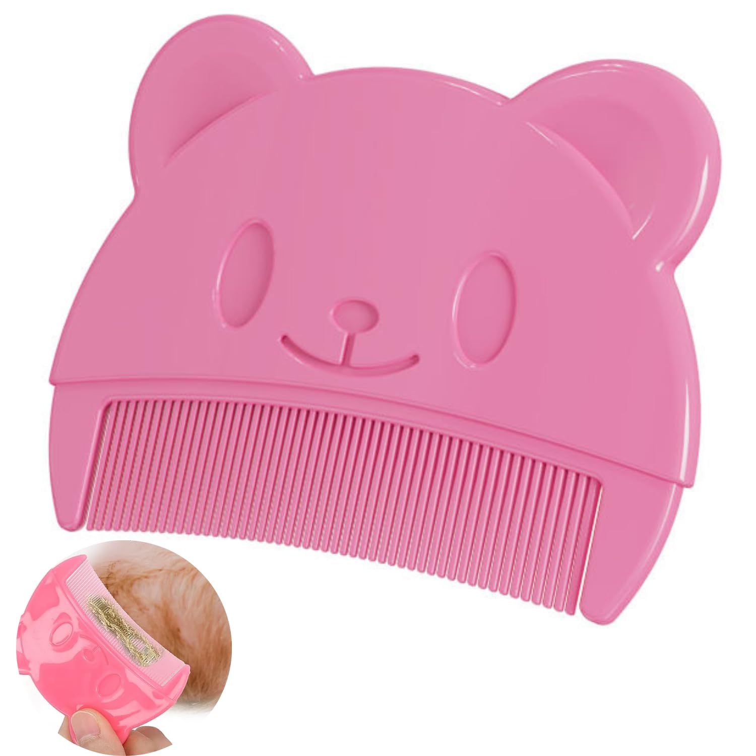 Baby kamm für milchschorf, Neugeborene Haarkamm, Baby Haarbürste mit weichen Zähnchen, kamm gegen milchschorf baby kind, Farben sortiert (Rosa (1 Stück))
