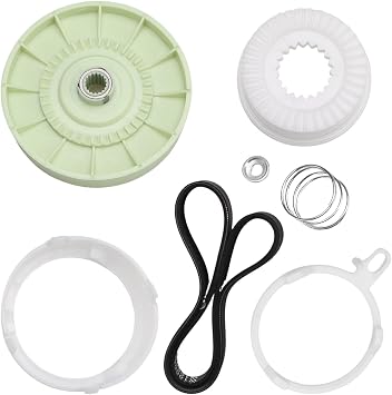 Washer Pulley Clutch Kit Washing Machine Drive Belt Replacement Kit Compatible with Whirlpool Matag Kenmore Amana Crosley Replace# W10721967 W10006352 W10315818 W10006384