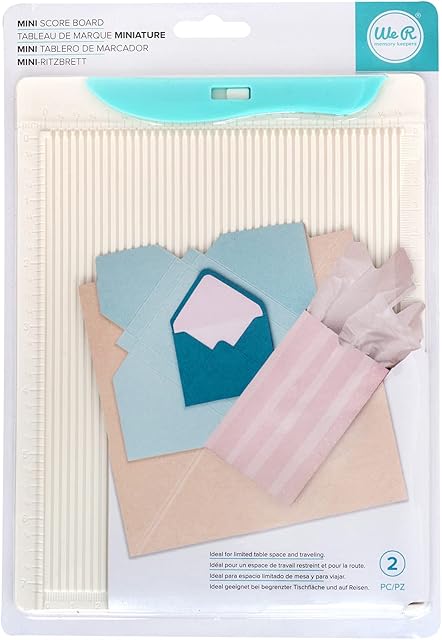 We R Memory Keepers Mini Score Board, Cuts Small Scrapbook Pages, Small Embellishments, Sturdy Locking, Precise Blades, With Storage Compartment, Scrapbooking, Journaling, Card Making, Crafting
