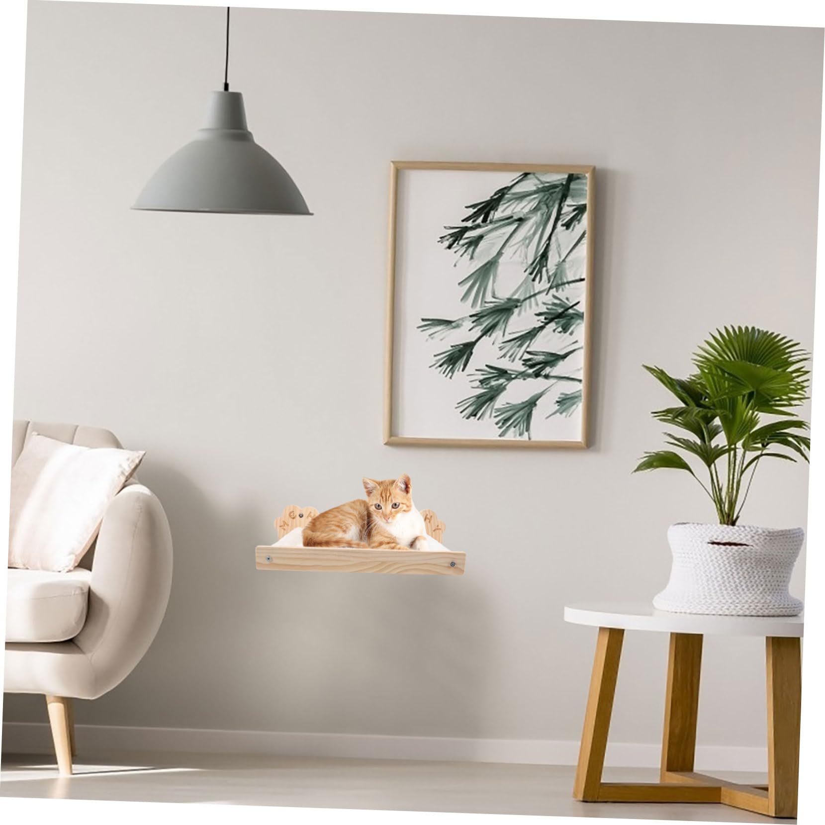 FOMIYES Gabbia Per Gatti Amaca Per Gatti Da Parete Letto Sospeso Per Gattini Da Interno Design Semplice e Arredamento Di Qualità Facile Da Installare e Smontare Capacità Portante
