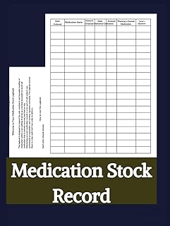 Medication Stock Record book for Carers and Healthcare Workers | A4 Medication Tracking Log | Order & Delivery Register for Care Homes, Pharmacies & ... with ease. Includes space for signatures.