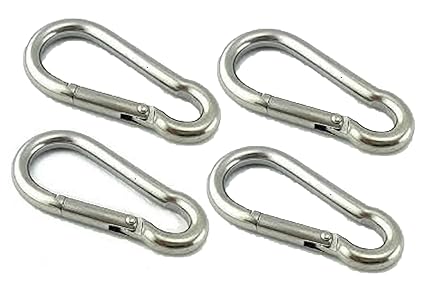 KMW SNAP Hook 10 MM |ZINC GALVANISED | Heavy Duty Steel |Connector | Multipurpose USE (Indoor & Outdoor) | Pack of 4