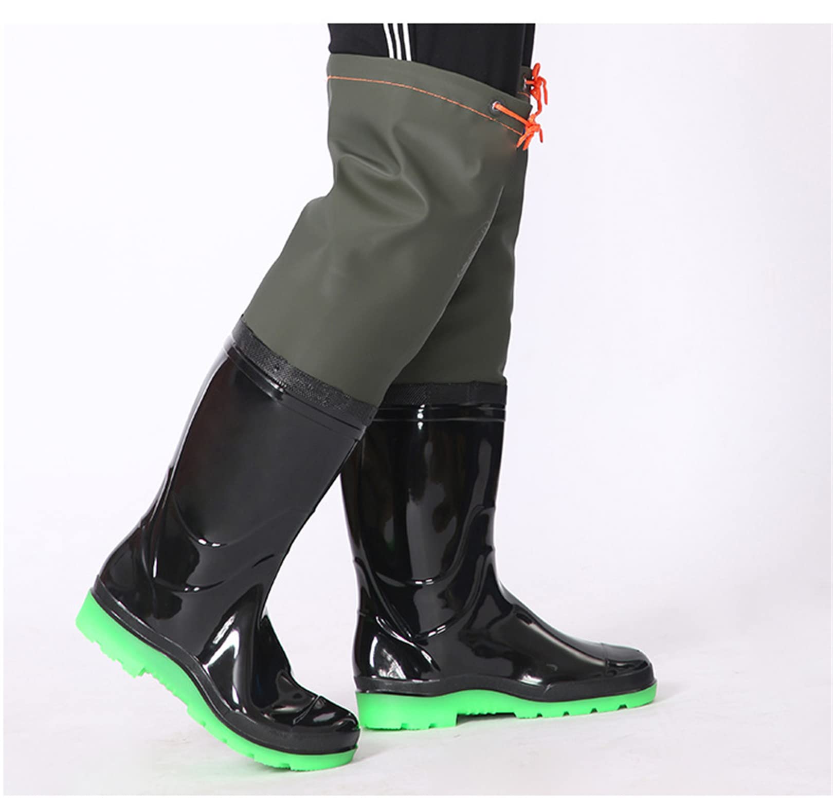 Stivali Pioggia Super Alti 60 Cm Pantaloni Impermeabili Spessi Pantaloni Pesca Antiscivolo Movimento All'aperto Stivali Caccia in PVC/Nylon Stivali Pesca Ultraleggeri per Uomo Donna