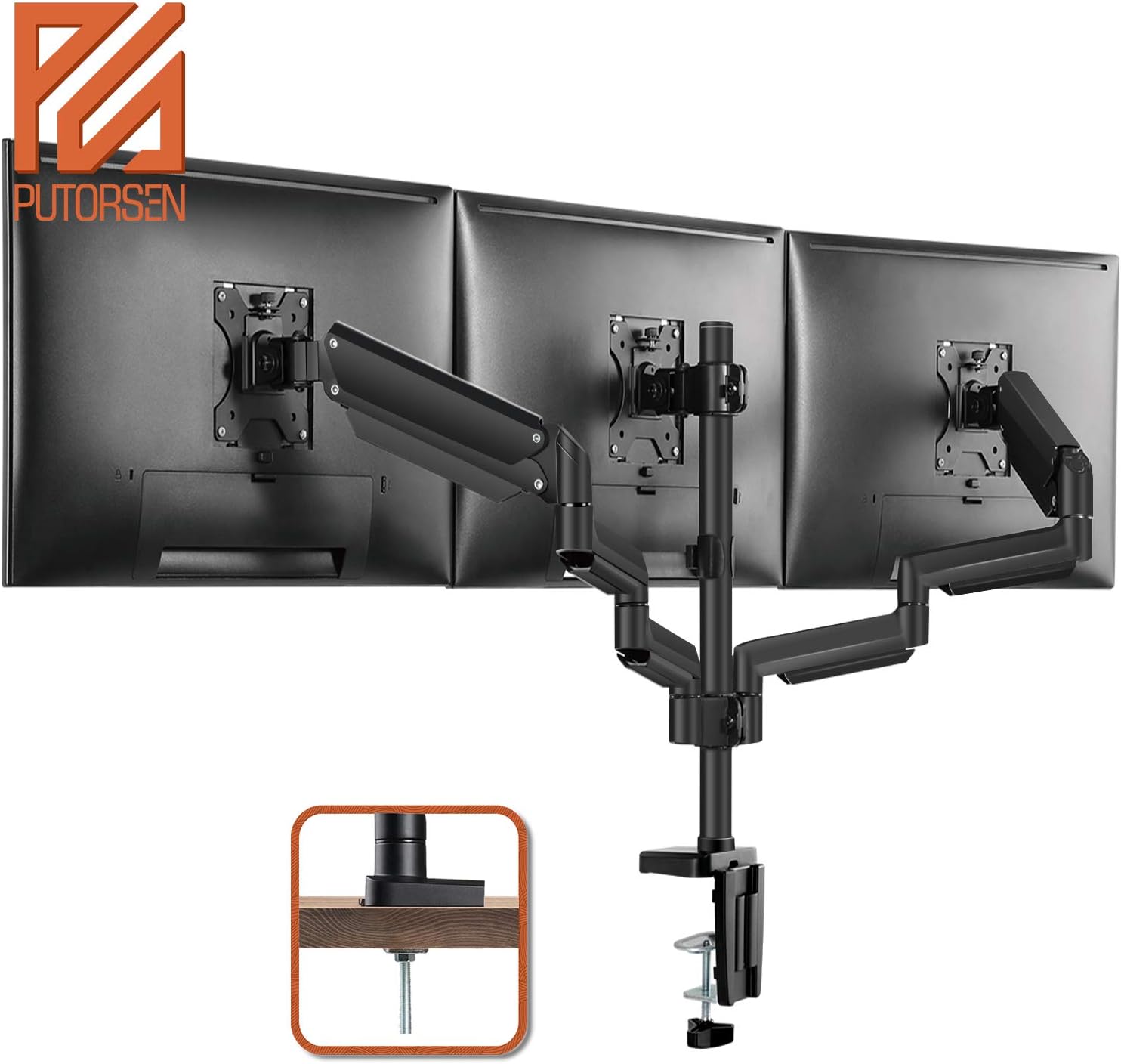 del supporto del monitor per 3 monitor