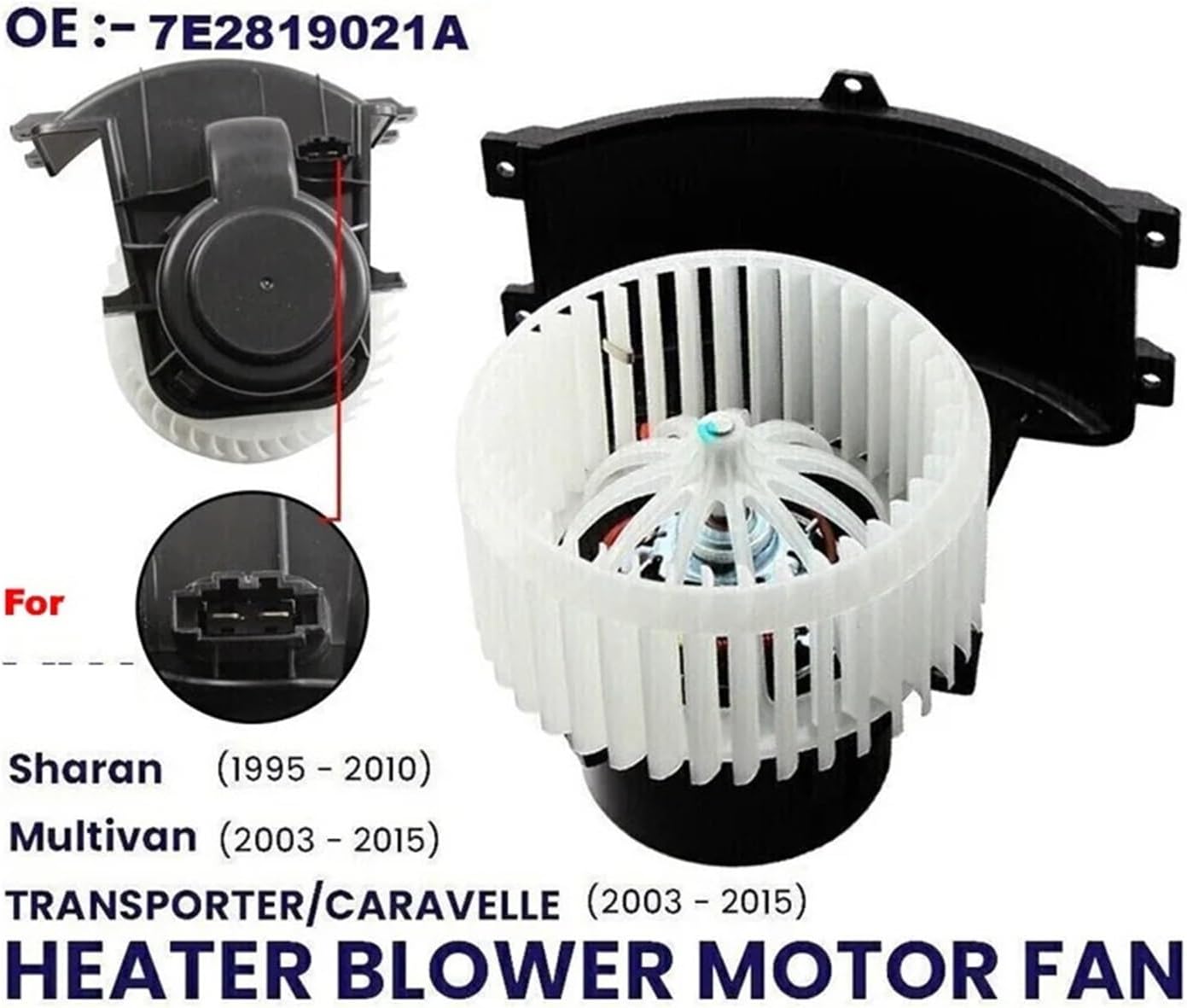 ヒーターブロワーモーターファン VWトランスポーターT5＆T6 2003-2022 RHD対応