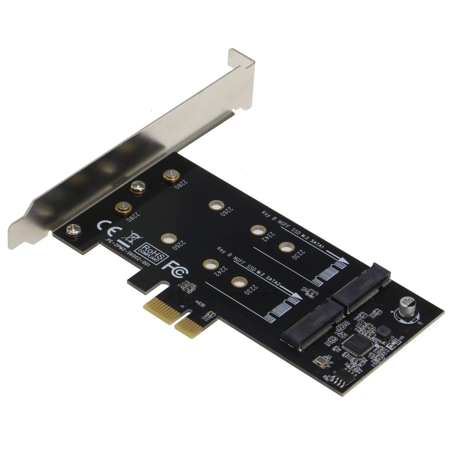 Sedna - Adapter PCI Express Dual M2 (Key B SATA 6G) SSD z uchwytem niskoprofilowym (SSD nie jest dołączony)
