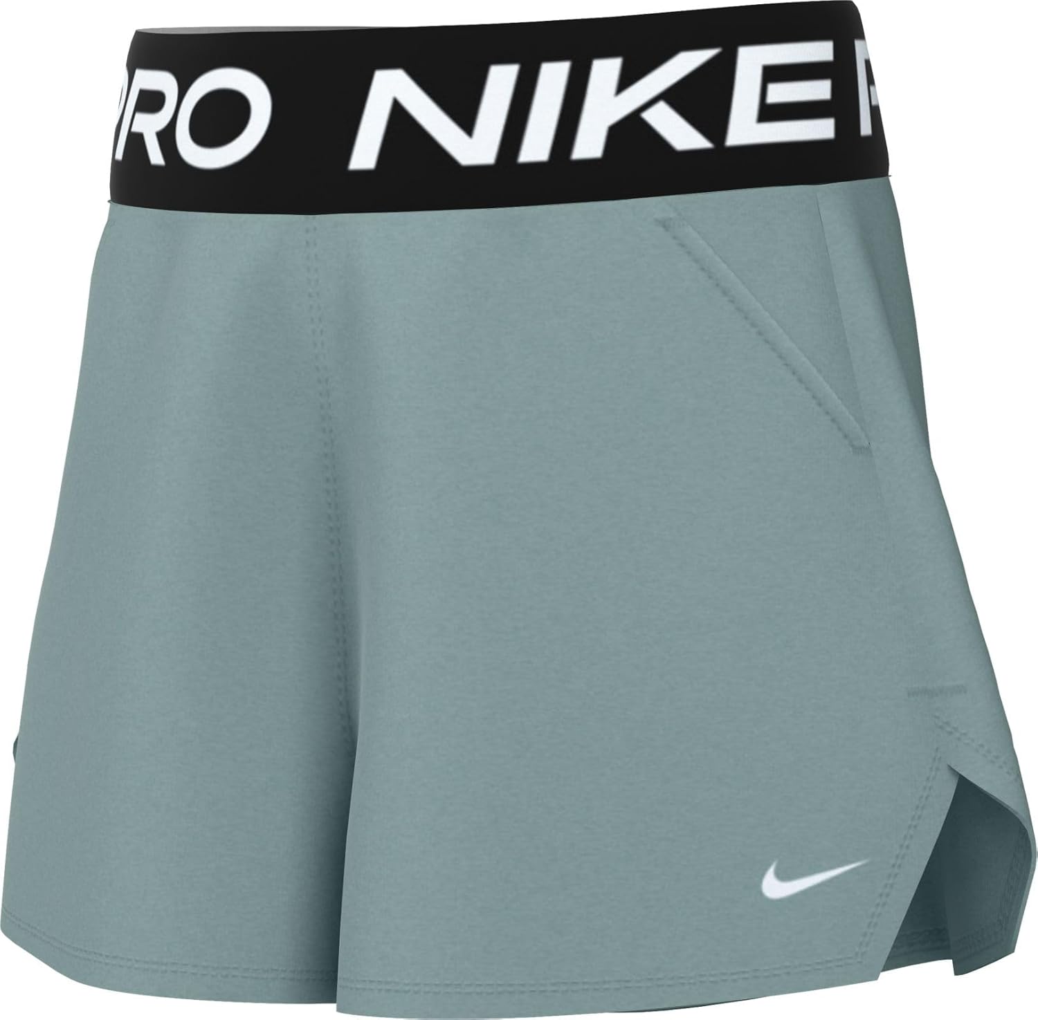 Nike Pro Fleece Big Kids' (Girls') Dri-FIT Shorts (Cannon/Cannon/Black/White)
