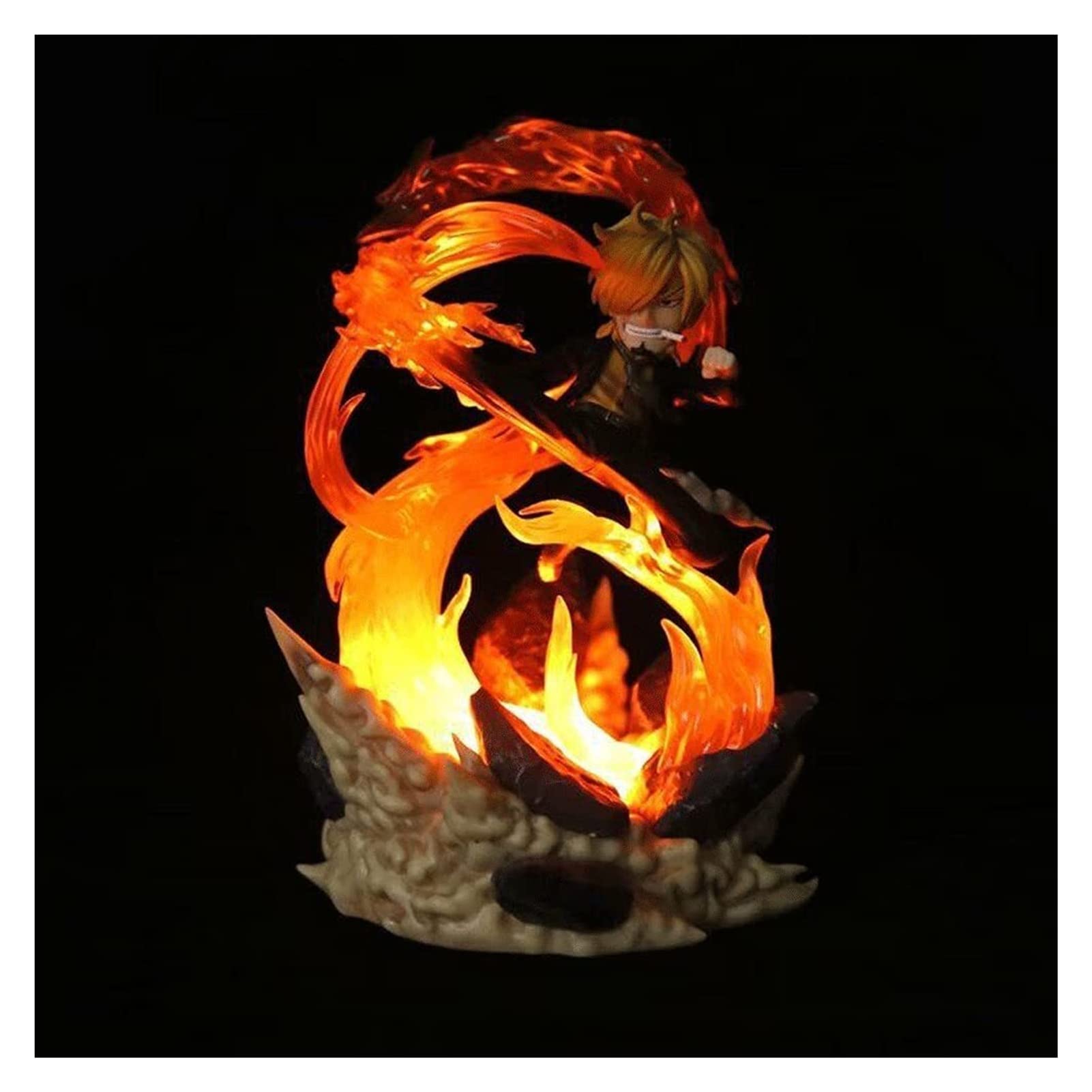 Buy Anime Figure 22cm Devil Foot Vinsmoke Sanji Glowing Fighting Pose