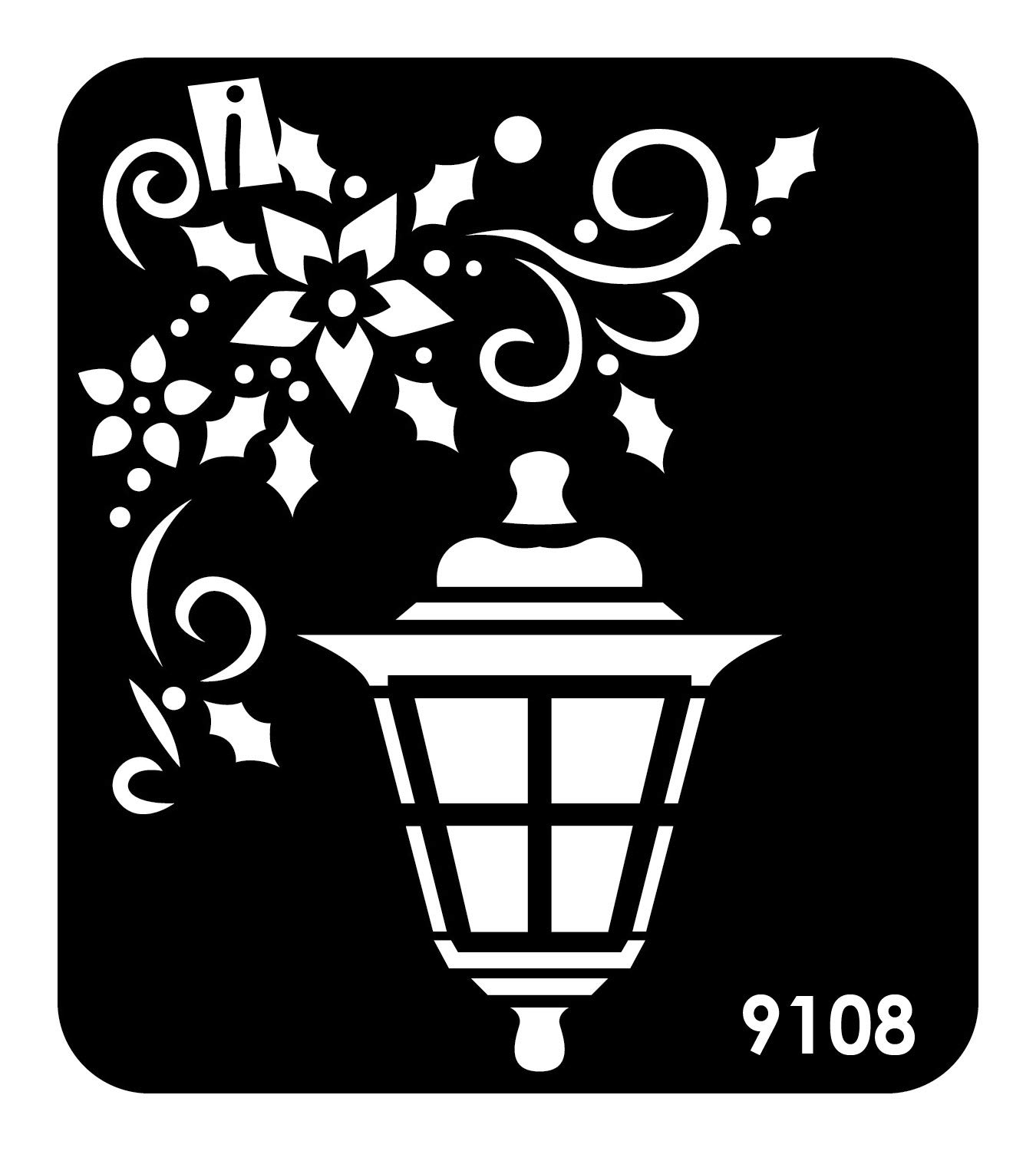 Mini Craft Stencils for DIY Art & Craft i-9108 Size 4" x 4" Re-Usable Used for Painting, Journaling, Mix-Media, Wall Painting and Other Decorative Purposes. Pack of 1 Pcs