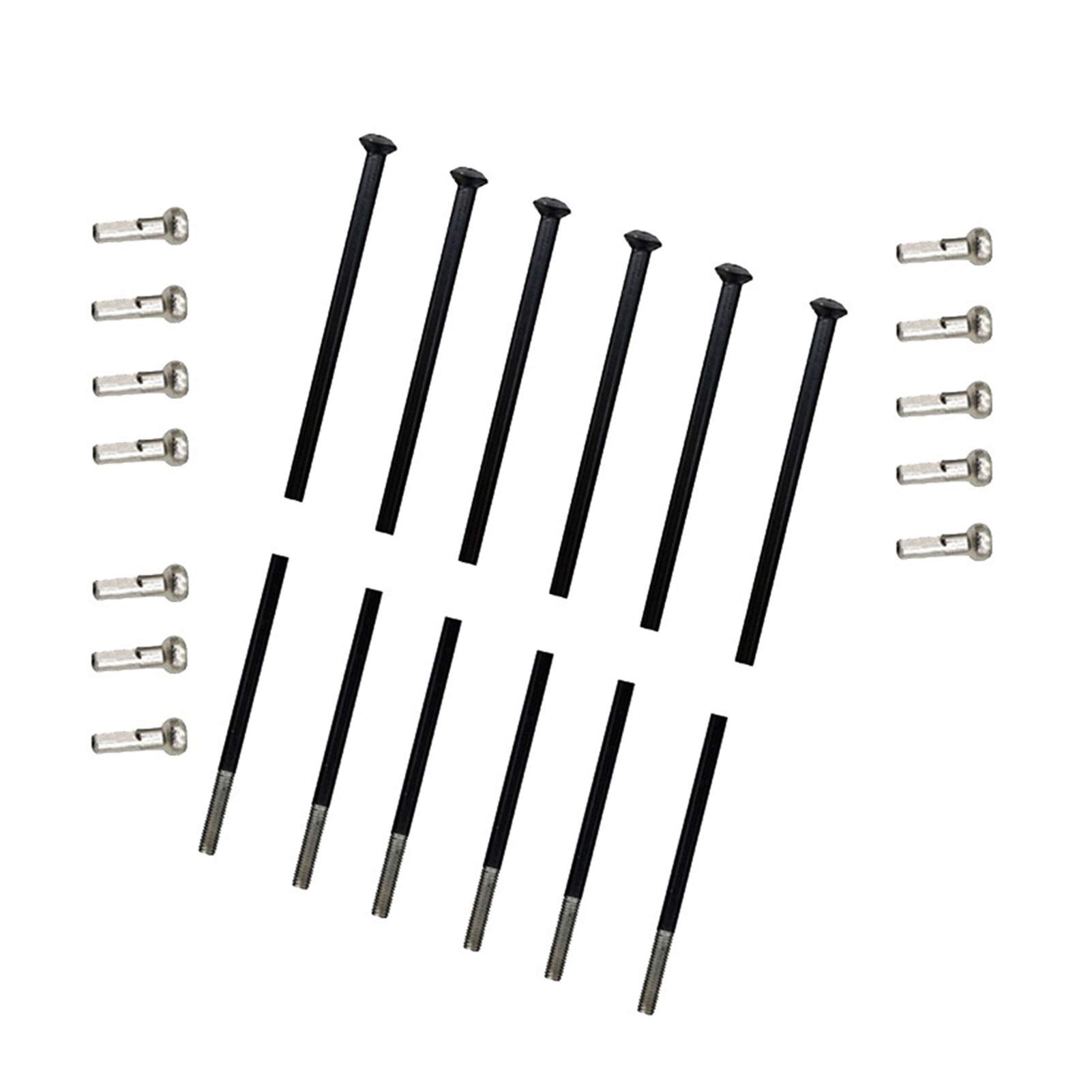 Fahrradspeichen,Fahrrad Speichen,Speichen 100 Stück viel 14# Durchmesser 2,0 mm Schwarz Farbe Gerade Zugberg Bicycle Spokes Match mit 14 mm Messing Splitter Nippers