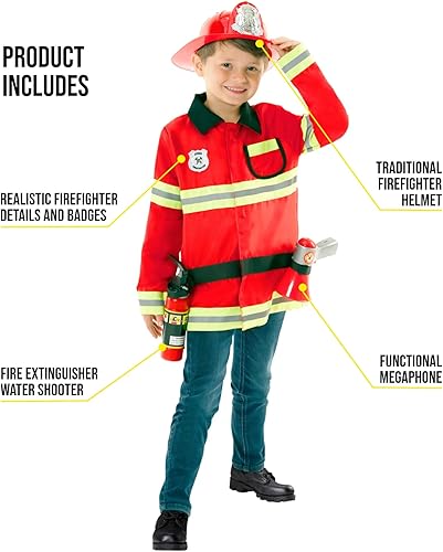 Miniatura 3 de Morph - Disfraz de bombero - Disfraz de bombero para niños y niñas - Disfraz de bombero para niños - Disfraz de bombero para niños