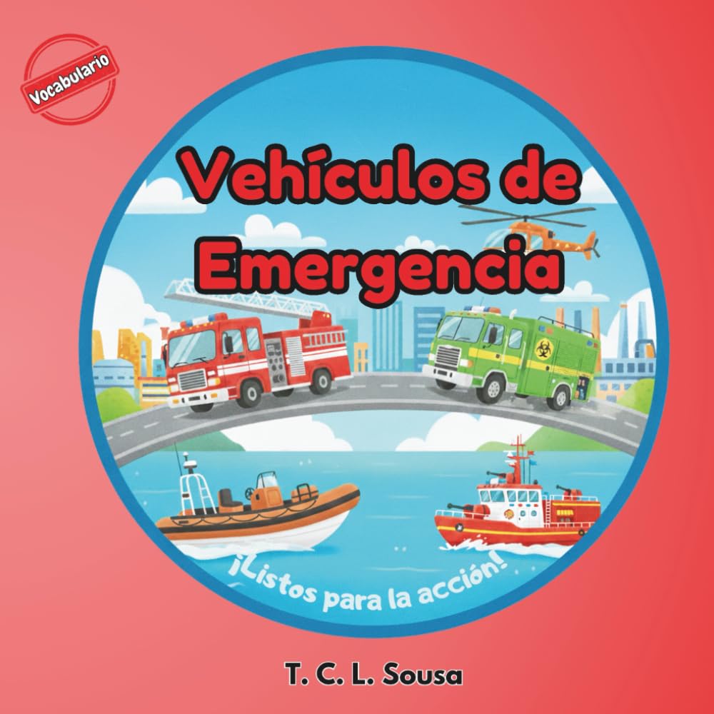 Vehículos de Emergencia : Libro para aprender vocabulario nuevo - Serie Vocabulario