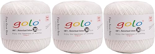 Miniatura 169 de golo Hilo de ganchillo para tejer a mano tamaño 30 hilo de tatuaje Hibiscus color-166 166-Hibiscu,oro 160,202 Azul Mar,203 Aguacate,206 verde,208