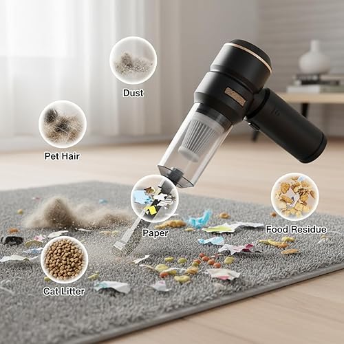 Miniatura 2 de Aspiradora inalámbrica ligera para automóvil, succión y soplador de alta potencia de 18000 Pa, aspiradora de mano para el hogar, automóvil,