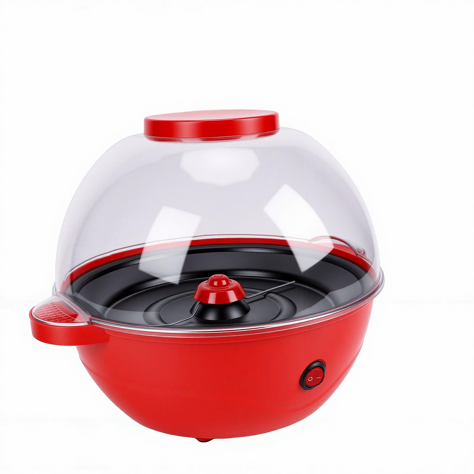 Macchina per Popcorn da 500 W con Agitatore Elettrico Rivestimento Antiaderente da 2,5 Litri per Snack Veloci e Serate di Cinema in 4 Minuti (Spina europea 220 V)