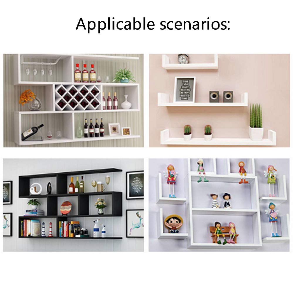 nuoshen 6 Pcs Hidden Brackets,Floating Shelf Brackets Concealed Shelf Support Brackets for DIY