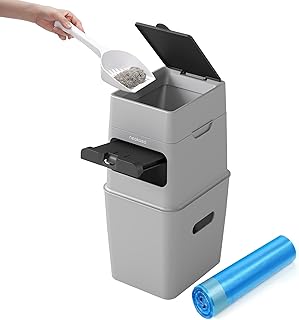 Neakasa PooGuard Litter Disposal Bin, 9.2L Trash Can for Cat Litter, Dog Waste & Diapers, with Viewing Window, Wider Openi...
