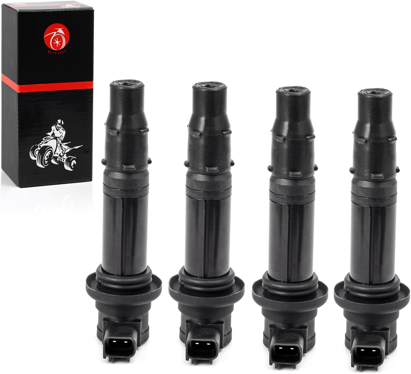 4pcs Ignition Coil 5PW-82310-00-00 5VY-82310-00-00 2C0-82310-00-00 Compatible with Yamaha YZF R6 2006-2007 R1 2002-2006 FZ1 2006-2014 Vmax 1700 VMX1700 2009-2020
