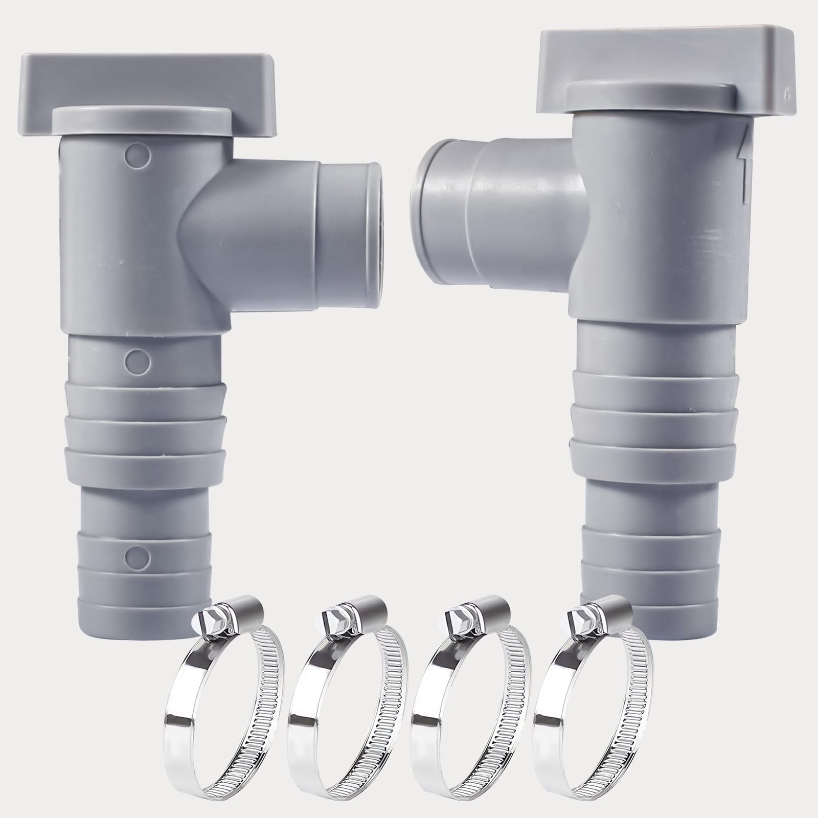 Forhome 2 Válvula de Cierre para Piscinas,Conexión de Manguera de 32 mm, Adaptador Manguera Piscina,Adaptador de Manguera de Piscina, Juego de conexión de Accesorios de Piscina de 32 mm