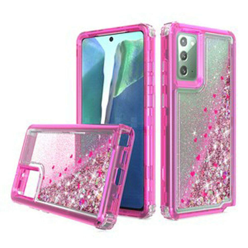 Wydan Case for Samsung Note 20 Ultra - Hybrid Liquid Bling Glitter Quicksand Hard Shockproof TPU Phone Cover