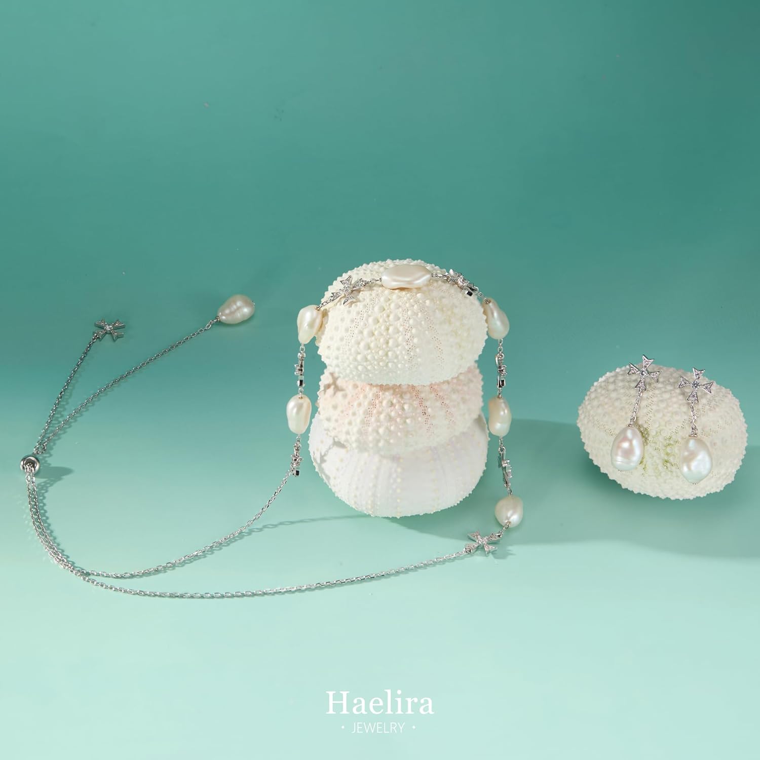 18K Gold Baroque Pearl Jewelry Set, 25.5 Inch Cross Pearls Necklace, Perfect Jewelry Gift for Women - Image 8