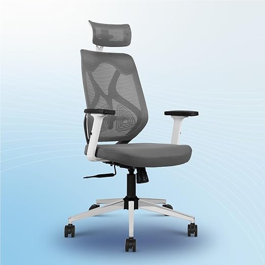 Vergo Transform Prime Ergonomic High Back Mesh Office Chair | Adjustable Lumbar, Headrest, 2D Armrests, Multi Tilt Lock Recline Mechanism, Metal…