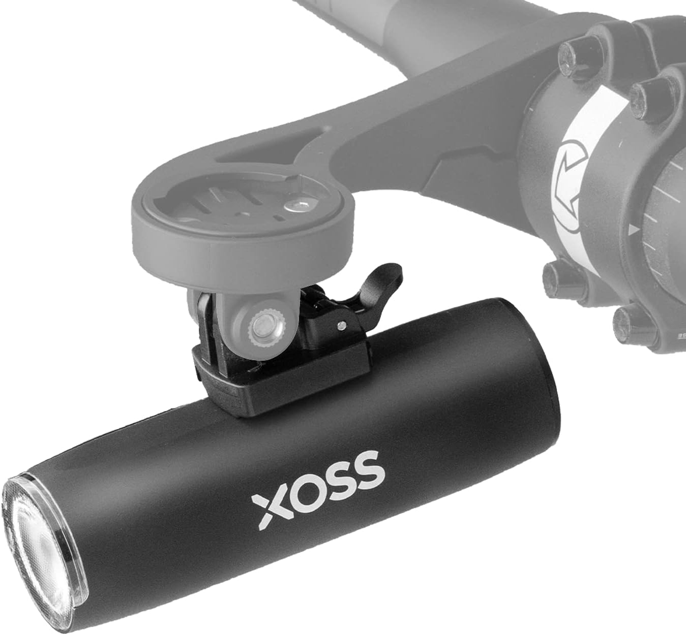 XOSS Bike Light for Night Riding, USB Rechargeable Bike Headlight with 5 Modes, Waterproof Cycling Light for Road, Mountain, Commuter Bikes, Bicycle Light Easy to Install