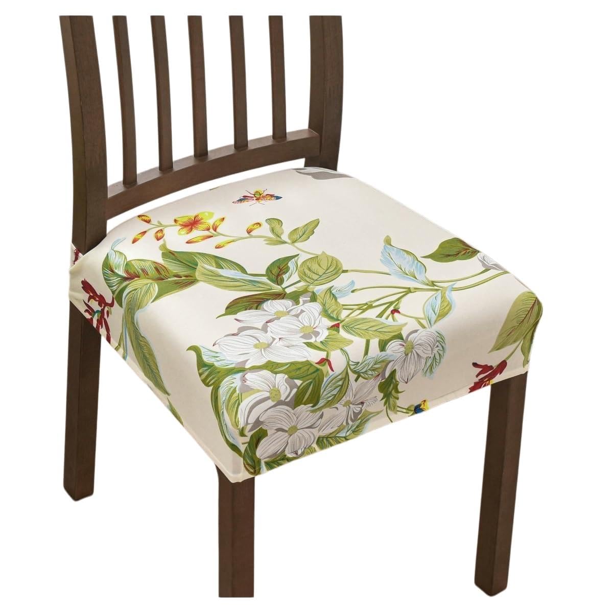Dining Chair Covers Set of 4, Seat Cover Cushion Protector (Green) — image 1