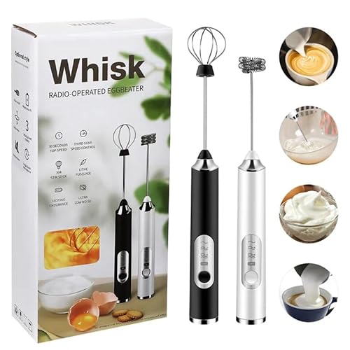 Mixer Misturador Bebidas Batedor Ovos Leite Mini Fuê Portátil Elétrico Recarregável (Preto)