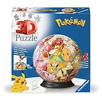 Ravensburger – Puzzle 3d Pokemon Kanto Region | Puzzle 3d Bambini 6 Anni O Più | Pokeball Pokemon | Modellismo Da Costruire Bambini Di 74 Pezzi | Regalo Bambino 6 Anni