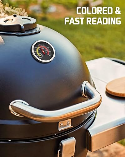 Miniatura 6 de Medidor de temperatura para parrilla, 2.36 pulgadas, termómetro de parrilla para varios tipos de parrillas, duradero y resistente a altas