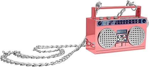 Miniatura 1 de Mini altavoz inalámbrico Bluetooth portátil Boombox portátil retro, collar de 27 pulgadas, radio FM, botones a bordo, doble 6W Peek Power Micro