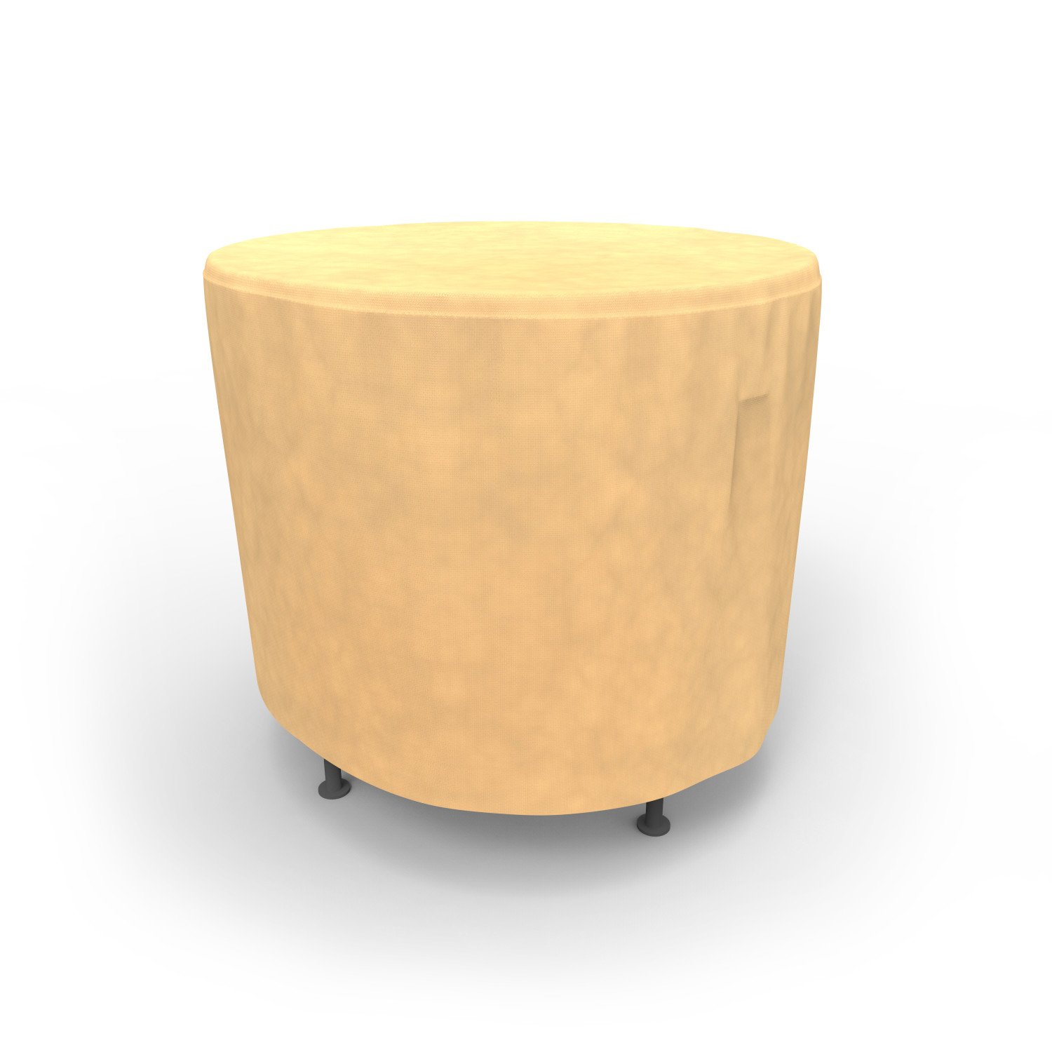 Budge P5A31SF1 All Seasons Round Patio Table Cover Lightweight, UV-Resistant, Small, Tan