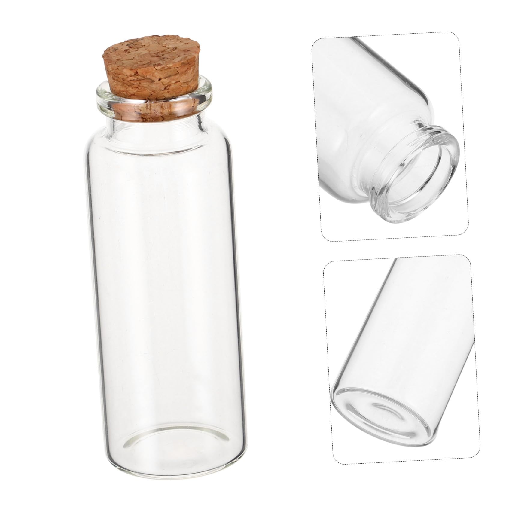 IMIKEYA 50stücke Winzige Glasflaschen Mit Korken Transparente Dekorative Zierflaschen Leere Kleine Fläschchen Für Nachrichten Zaubertränke Und Bastelarbeiten